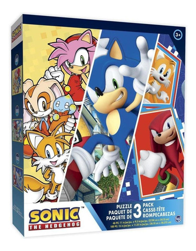 Pack De Puzzles Sonic De 48 A 100 Piezas
