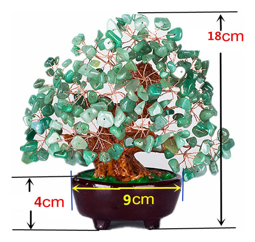 Para Mini Árvore Dinheiro Cristal Bonsai Estilo Feng Shui