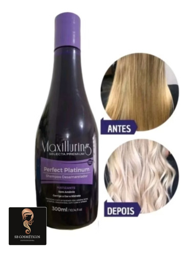 Shampoo Desamarelador Matizador Platinum 300ml Maxilluring