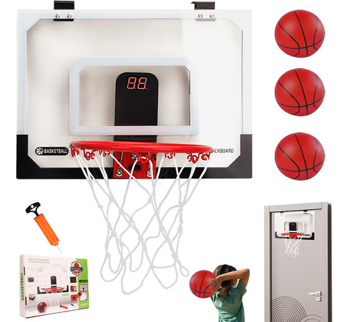 Canasta De Baloncesto Con Tablero Mini 3 Pelotas Y Aro Para