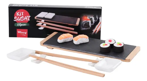 Conjunto 7 Peças Para Sushi Comida Japonesa Para 2 Pessoas Cor
