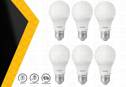 Imagem 4 de 7 de Kit 6 Lâmpada Led 9w Bulbo Soquete E27 Bivolt Casa Comércio