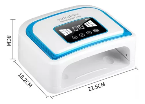 Blueque 120w Lámpara Secador De Uñas Recargable 30 Leds Luz