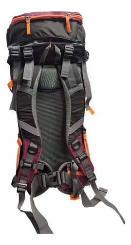 Mochila Camping Trekking Discovery Viaje 23 Pulgadas Color Bordó Diseño De La Tela Liso