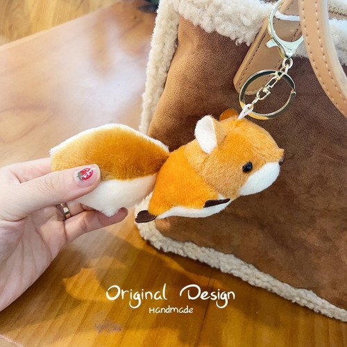 Mochila Decorada Con Colgante De Muñeco De Peluche Ardilla