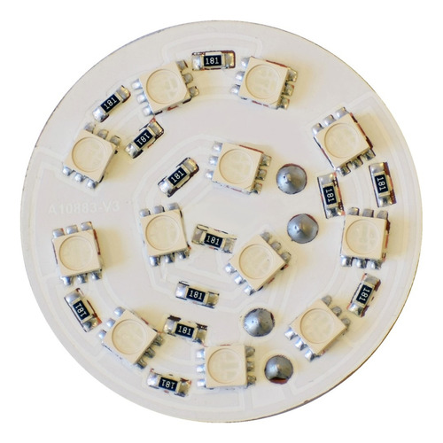 Plaqueta 12 Led Smd 5050 Repuesto Luminaria Pileta Piscina Luz Blanco Frío