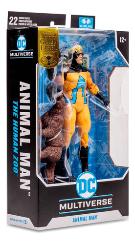 Mcfarlane Figura De Accion: Dc Comics - Animalman Gold Label