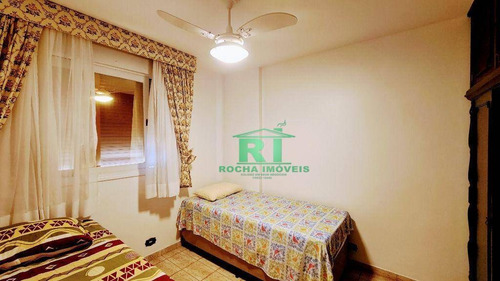 Imagem 12 de 19 de Apartamento Na Praia, Vista Para O Mar, Sacada, 2 Dormitórios + Dependência De Empregada, 1 Vaga De Garagem, Pitangueiras, Guarujá/sp - Ap5529