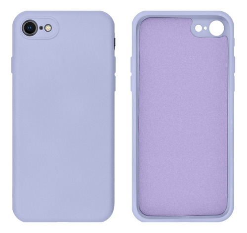 Capa Protege Câmera Silicone Compatível iPhone 7, 8, Se Cor Lilás