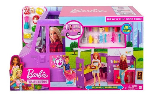 Barbie Food Truck Camion De Comida Rapida + Accesorios