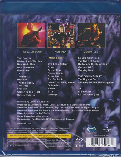 Imagen 2 de 3 de Rush Rush In Rio Blu-ray Importado Nuevo Cerrado En Stock