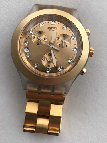 Relógio Swatch Gold Com Cristais