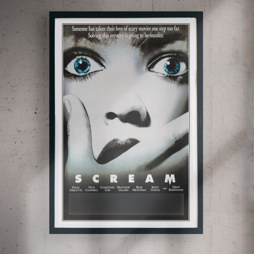 Cuadro 60x40 Películas - Scream - Vintage Poster Cine