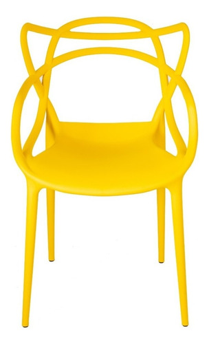 Cadeira de jantar Top Chairs Top Chairs Allegra, estrutura de cor  amarelo, 8 unidades