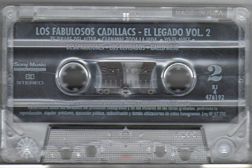 Cassette, El Legado De Los Fabulosos Cadillacs Vol 2 . (Usado)