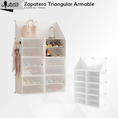 Zapatera Organizador Mueble Estante 7 Niveles Color Blanco