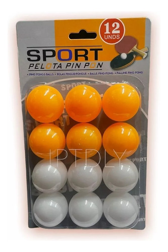 Pelota De Pin-pon Mesa Tenis Balls Blancas Y Naranja 12 Und