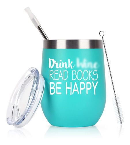 Book Lovers Gifts  Drink Win Read Books Be  Wine Tumble...