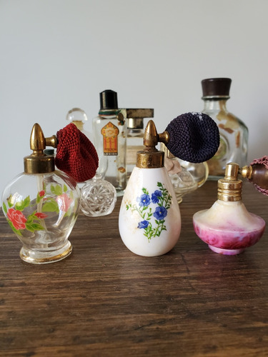 Antiguos Mini Perfumeros Y Frasquitos De Perfume (lote X 10) (Usado)
