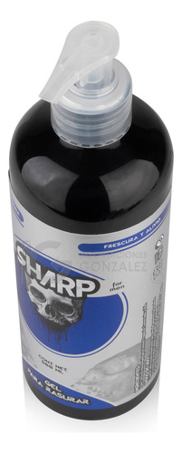 Gel Para Afeitar Barba Y Bigote Sharp Refrescante Hidratante Para Barbería Con Dispensador 500ml.