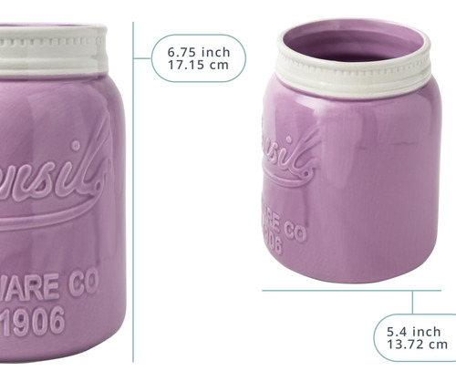 Organizador De Cocina Morado 17cm Alto Para Utensilios