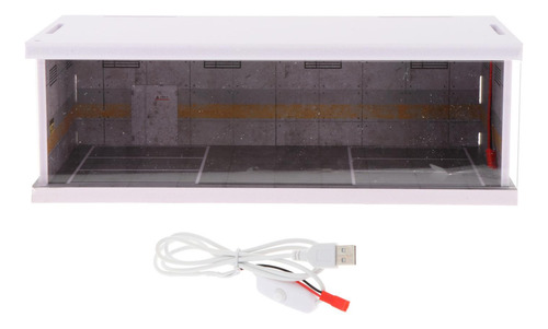 Contenedor De Vitrina De Garaje A Escala 1/64 Con Estilo A