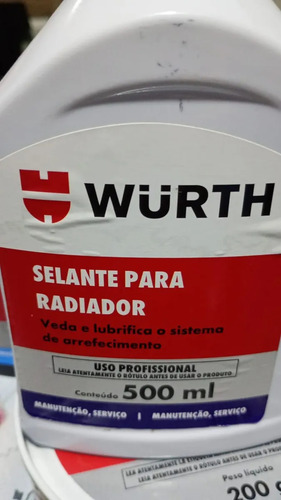 Selante Para Radiador Würth 500ml Orgânico - Garrafa 1 Unid.