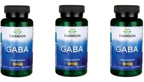 Gaba 500mg 100 Cap Pack 3x Made Usa Envio Gratis