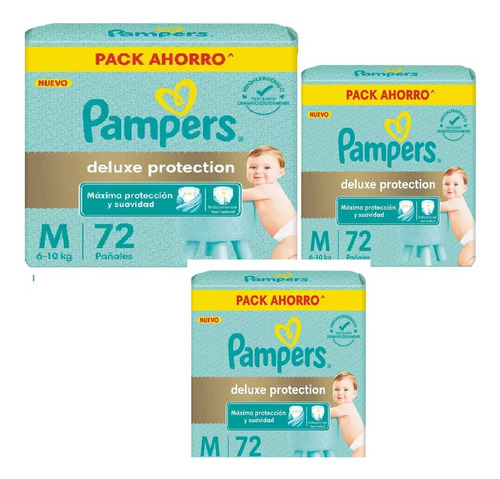 3 Pack Pañales Pampers Premium Care Mensual Todos Los Talles