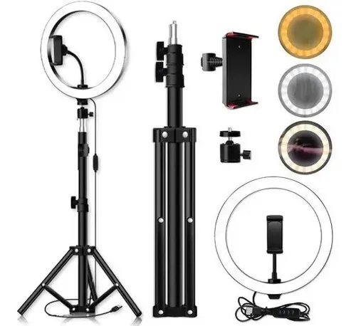 Aro de luz RGB para fotografía 26CM-33CM-45CM - Ecoled Colombia