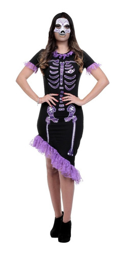 Disfraz Vestido Catrina Halloween Fiesta Terror 