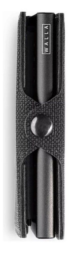Billetera Walla Wallets Rfid - Stone Black Negra - Calidad Color Negro Diseño De La Tela Tramado Tipo Stone