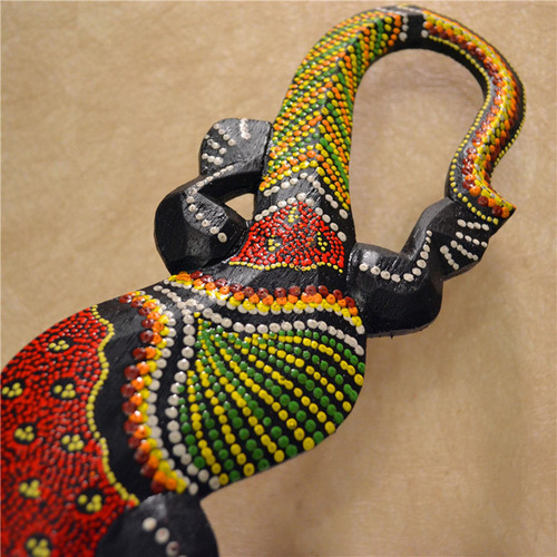 2 Escultura De Gecko Multicolor Decoración De Pared 10cm
