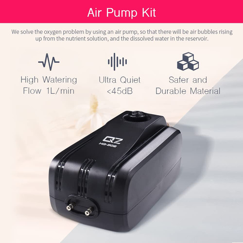Kit 2 Cubos Hidropónicos Dwc Con Bomba Y Bandeja Mmg