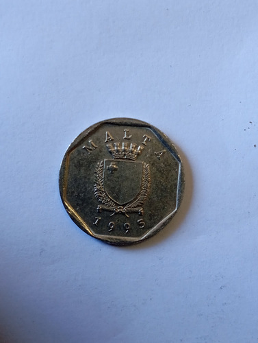 Moneda Malta 5 Cents 1995 Cangrejo (&1537 (Usado)