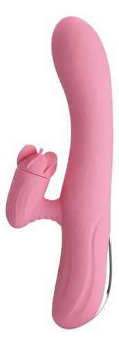 Vibrador giratorio de lujo con punto G para clítoris y conejo, recargable, GINA PINK