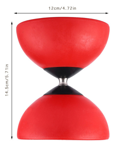 Juego De Diábolos Yoyo Chino Con Tres Rodamientos, Color Roj