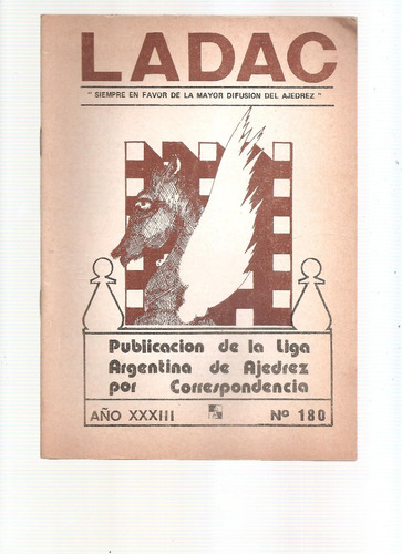 Revista Ajedrez Ladac Nº 180 Setiembre 1984