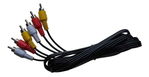 Imagem 3 de 6 de Cabo Audio/video Av,rca 1,80m Macho Video Dvd Tv Lcd Led Sky