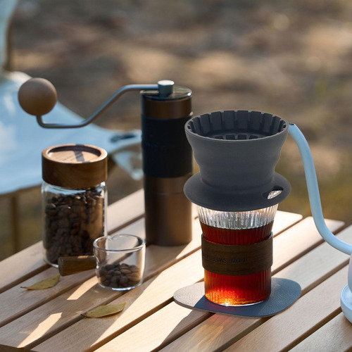 Accesorio De Café Con Cono De Gotero De Café Gris Oscuro