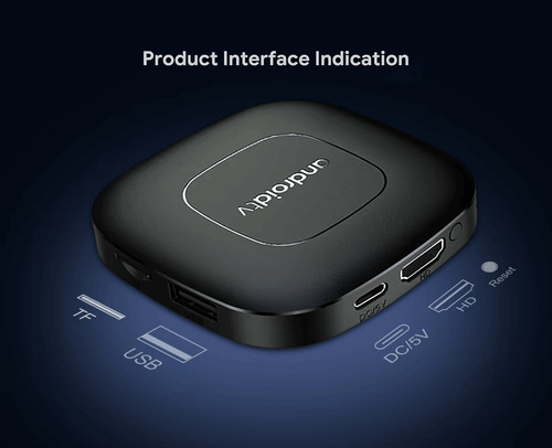 Tvbox Conversor Android Tv 14 8k Bt- Voz Smarttv Mytvnet T1 Negro De Voz