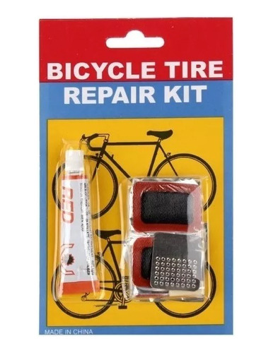 Kit Reparar Bicicletas Pegamento 4 Parches + Gomines + Lima