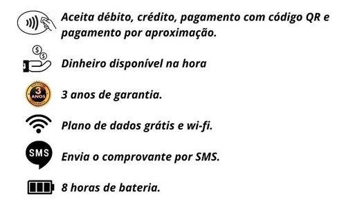 Maquininha De Cartão Com Internet Grátis- Mini Chip Promoçao
