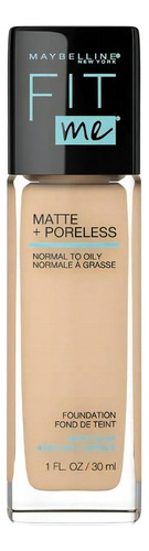 Base de maquillaje líquida Maybelline Fit Me Matte + Poreless- Base De Maquillaje Maybelline Fit Me Matte + Poreless De 30ml tono 220 natural beige - 30mL 30g