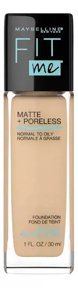 Base Líquida Maybelline Fit Me Matte + Poreless Fps 22 30ml Tono 220 Natural beige