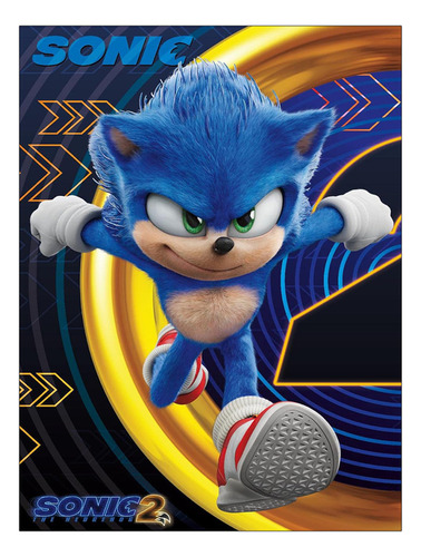 Poster Papel Fotografico Sonic Pelicula 3d Cuarto 40x80