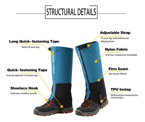 Botas De Nieve Con Polainas Ajustables, Impermeables Y Antid