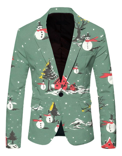 Traje Raya Para Hombre Boton Solapa Bolsillo Estampado Papa