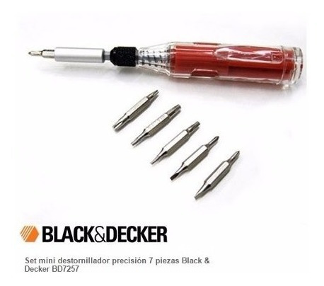 Set Destornillador Precisión 7 Piezas Black & Decker Bd7257