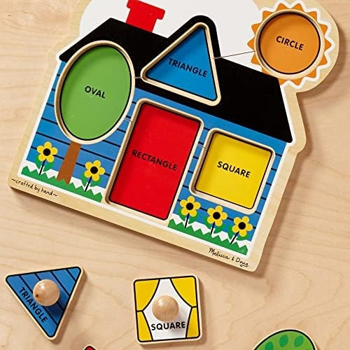 Melissa & Doug First Shapes Rompecabezas De Madera Con Peril